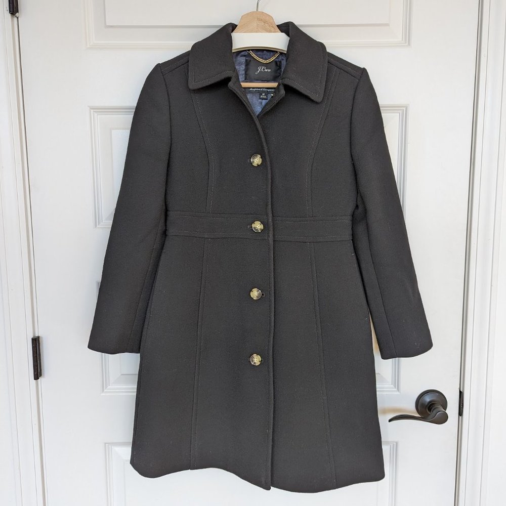 JCrew Classic Petite Lady Day Coat in Italian Double-cloth Wool with Thinsulate